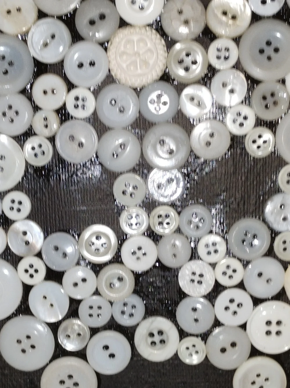 Handcrafted White Button Skull Wall Art - Home Wall Decor